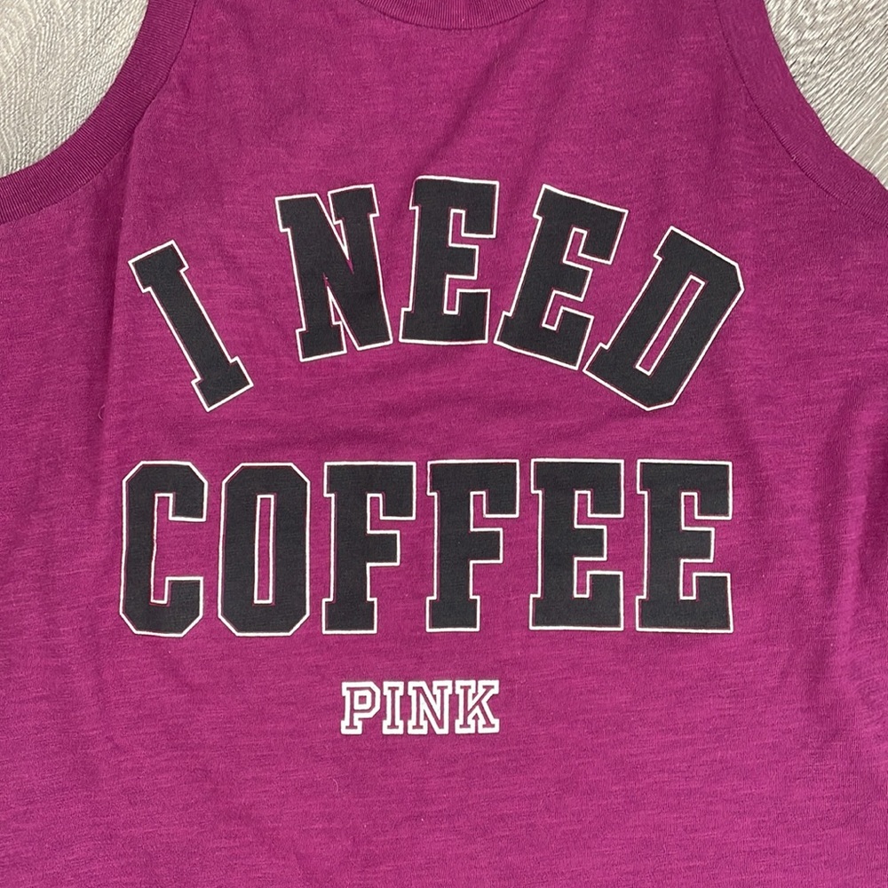 Victoria’s Secret PINK Racerback Tank, Raspberry, Size XS - Picture 2 of 4